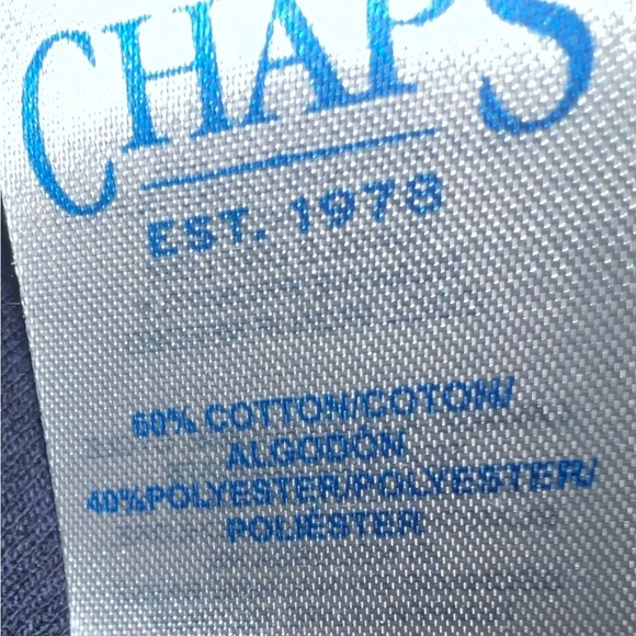 🆕 CHAPS NAVY MEN MOCK NECK TOP (L) NWT - Picture 6 of 9